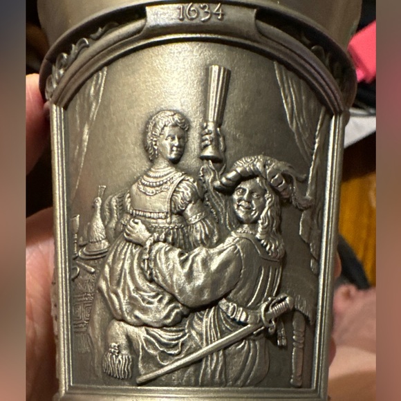 Vintage German WMF Ornate Zinn Pewter Cup/Goblet - Picture 13 of 16